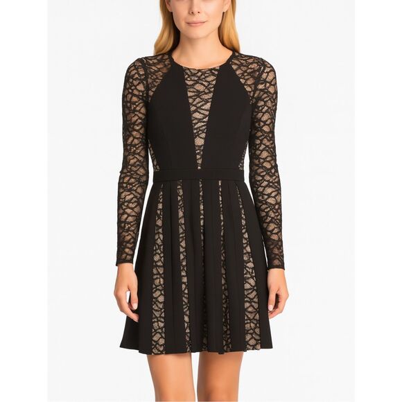 Jay Godfrey lace panel fit and flare long sleeve Dress - Picture 1 of 14